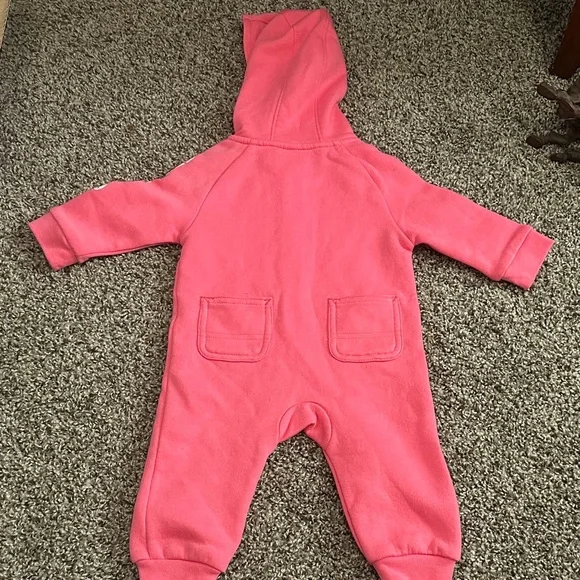 Carhartt Bright Pink Kids zip up one Piece - Picture 6 of 7